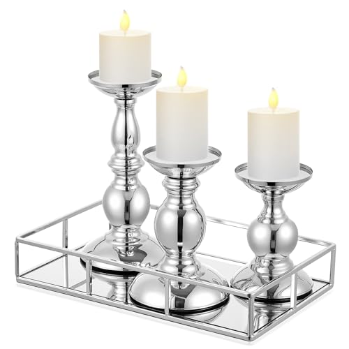 Mumufy Pillar Candle Holders Tray Set Including...