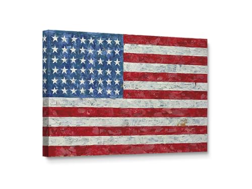 Niwo ART - Flag, World's Most Famous Paintings Series, Canvas Wall Art Home Decor, Gallery Wrapped, Stretched, Framed Ready to Hang (18