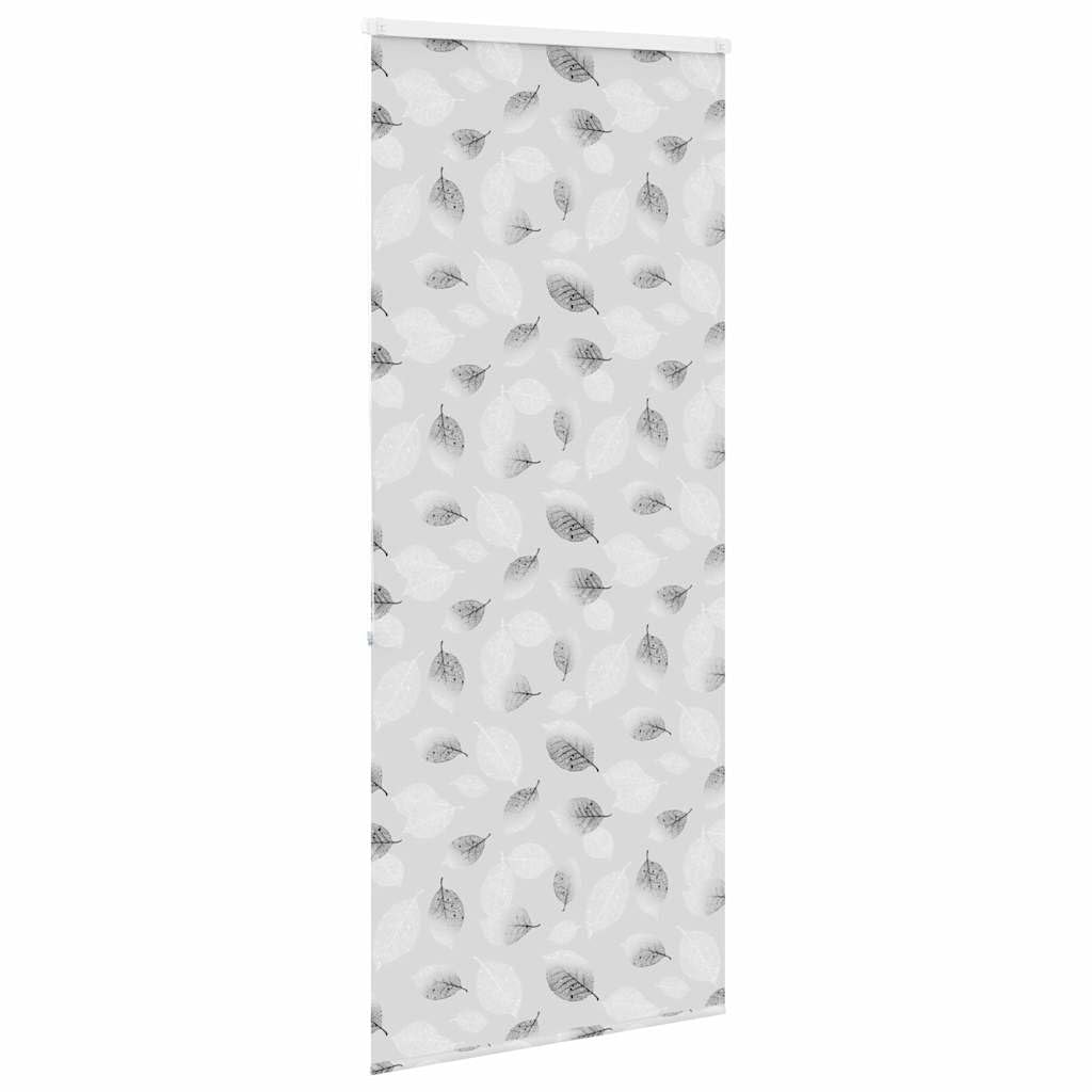 Tenda a rullo per doccia con cassetta, 100 x 240 cm, impermeabile PEVA, motivo foglie, per bagno e doccia, facile da montare, salvaspazio, sicura per bambini, durevole