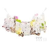 Neta de animales de peluche - 59.06x15.75 pulgadas Love Hammock Pack, hamaca de...