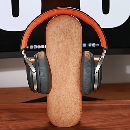 Supporto Per Cuffie Porta Cuffie Supporto Per Cuffie Universale In Legno Noce/faggio + Per Auricolari In Ottone Staffa Per Espositore Da Tavolo Per Gioco Organizzare(Black walnut)