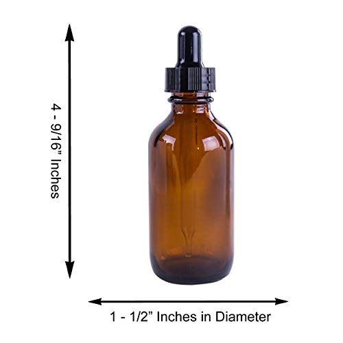 Super Z Outlet 2Oz Amber Glass Bottles With Glass Eye Dropper Dispenser For Essential Oils, Chemistry Lab Chemicals, Colognes & Perfumes (6 Pack) #TOP6