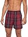 Gildan Men's Woven Boxer Underwear Multipack, Mixed Red/Grey (5-Pack), Small