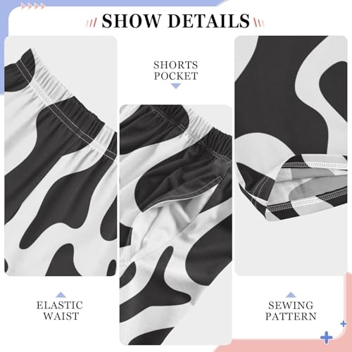 Boys' Pants Animal Skin Dalmatian Dog Long Bottoms Jogger Pants Elastic Waist Trousers with Pockets S-XL4