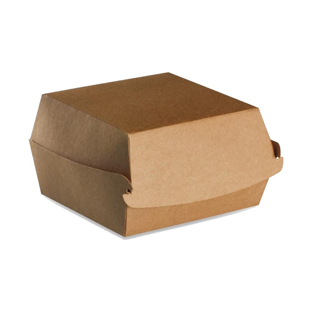 Générique Boites burger kraft brun S 10x10x7 cm (100)