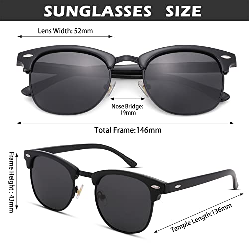 Pro Acme Semi-Rimless Polarized Sunglasses UV 400 Protection for Women Men4