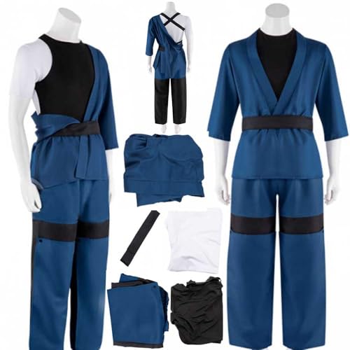 Vasfarok Fire Force Cosplay Shinmon Benimaru Costume Outfit Fire Force Uniform Men Halloween (Blue, 2X-Large)