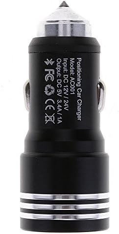 Dual USB Ports Car Charger and Locator Smart Car Finder,3.4A Fast Charge,GPS Car Tracker with Bluetooth Save Parking Location,Car Accessories for iOS Android Cell Phones and Tablets (black)