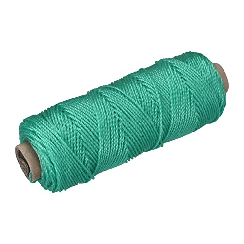 sourcing map Torcida Albañil Línea Nylon Cordel Cuerda Cordón Verde 100M/109 Yardas 1.5mm Diámetro para Redes, Paisajismo, Hogar Mejora, Bricolaje Proyecto, Artesanía, Albañilería