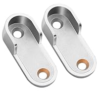 Sipery Oval Closet Rod End Support Zinc Alloy Wardrobe Bracket Closet Rod Holders for 16mm with Screws (10 pack)