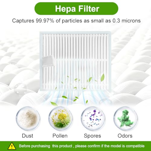 Image of HASTHIP 8Pcs Robot Vacuum Cleaner Accessories for Eufy L60, Replacement Accessories with 1 Main Roller Bursh, 3 Side Brushes, 3 Filtration Panels, 1 Cleaning Brush Tool, Cleaning Tools