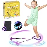 Swing Wheel mit Lichtrad, Blinkender Sprungball, Springring Fußkreisel...