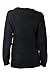 NY Collection Women's Raglan Boat Neck Pullover Sweater with Side Cable Detail, Black, Large