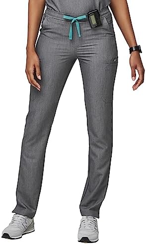 FIGS YOLA Skinny Scrub Pants for Women โ Slim Fit, Straight Leg, 11 Pockets 4-Way Stretch, Anti-Wrinkle