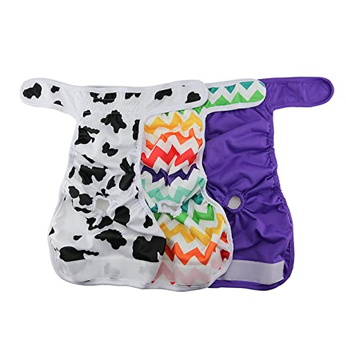 Image of Nappies for Pets Washable Female Dog Diapers(7 Pack), Comfort Reusable Doggy Diapers(Style B, M)