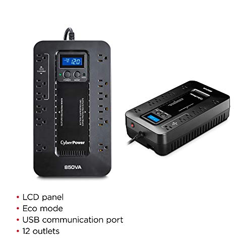 CyberPower EC850LCD Ecologic Battery Backup & Surge Protector Dev & Gear