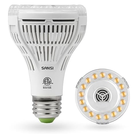 SANSI Grow Light Bulb with COC Technology, Full Spectrum 15W Grow Lamp (200 Watt Equivalent) with Optical Lens for High PPFD, Perfect for Seeding and Growing of Indoor Plants, Flowers and Garden Cover