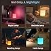SuunDerk Night Lamp Color Changing RGB Small Night Light Lamp Rechargeable Wireless Dimable Touch Lamp for Bedrooms Portable Bedside Lamp with 10 Colours and 4 Brightness Level for Home, Nursery, Kids