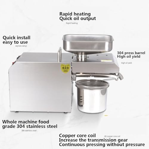 Expulsor automático comercial de prensa de óleo de porca fria/quente extrator de prensa de óleo elét