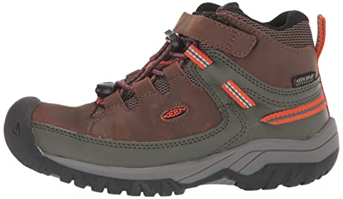 Keen Targhee Mid Height Waterproof Hiking Boots, Dark Earth/Forest Night, 3 Us Unisex Big Kid #TOP7