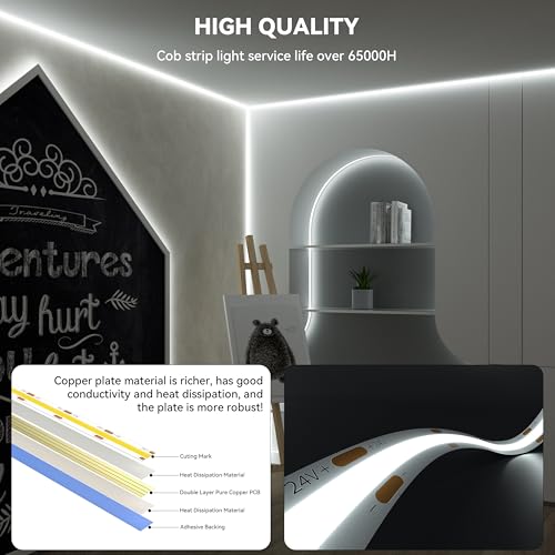 Tira de Led COB PAUTIX 10 m Blanco Frío 6000K miniatura 5