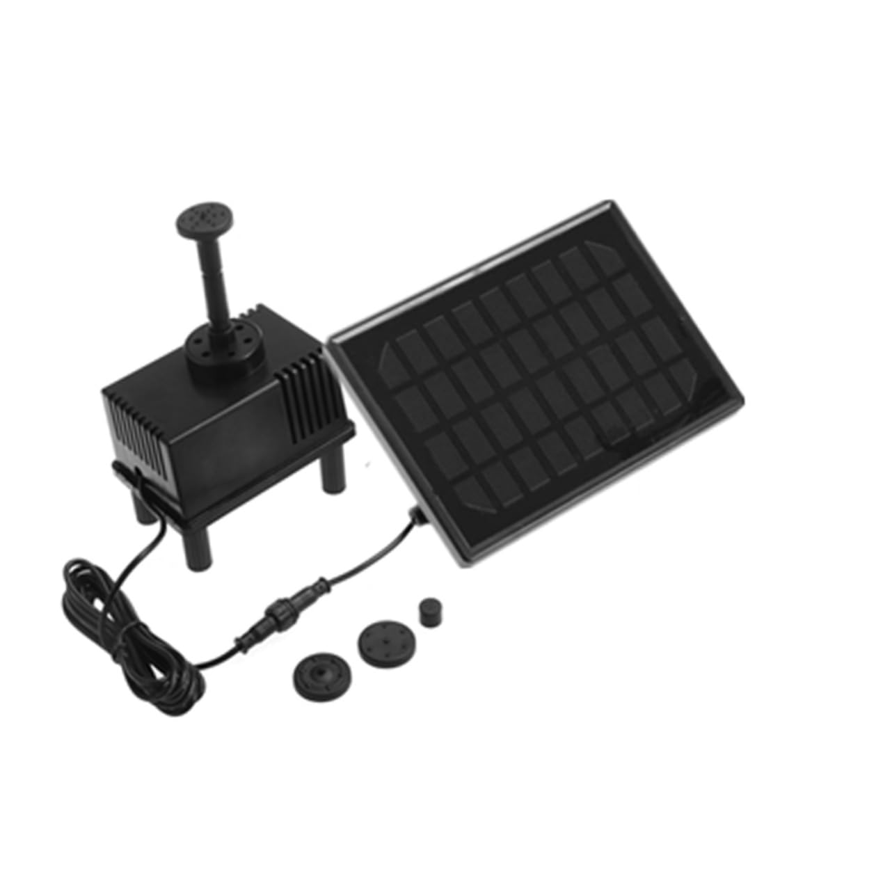 Pompa Acqua Sommersa 6-12V 220L/H per Acquario e Laghetti da Giardino | Plastica Nera, Circolazione Acqua, 4 Pezzi, per Bonsai, Giardino Roccioso e Raffreddamento Portatile