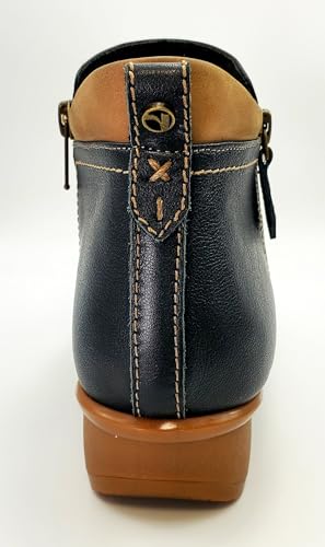 Revere Plymouth Women's Wedge Ankle Booties – Premium Leather with Contoured Arch Support and Customizable Orthotic-Friendly Design2