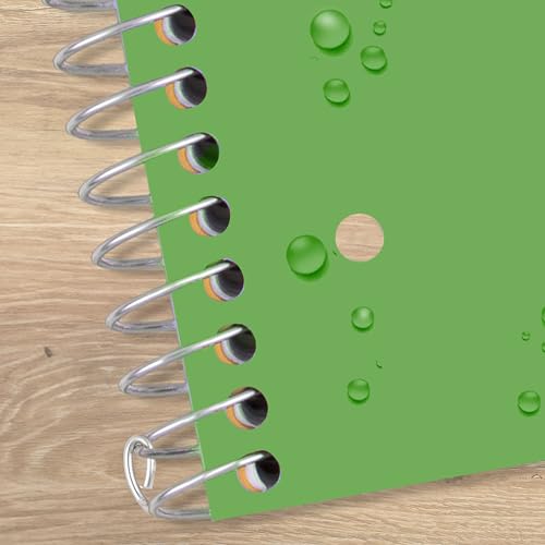 Image of Five Star Spiral Notebook + Study App, 3 Subject, College Ruled Paper, Fights Ink Bleed, Water Resistant Cover, 8-1 /2 inch x 11 inch, 150 Sheets, Green (72067)