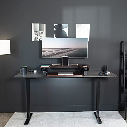 VIVO 42-Inch Pneumatic Standing Desk Converter with Separate Keyboard Tray — view 7