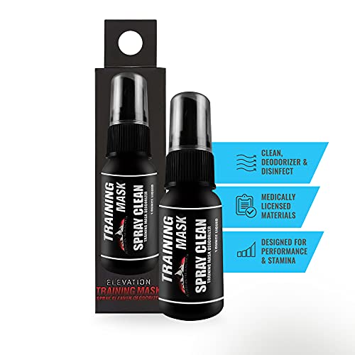 TRAININGMASK Training Mask - Spray Clean Defense, Multipurpose Face Mask Spray, Mask Spray with Fresh Scent, Deodorizing Fabric Refresher Spray for Face Masks, Gears, and More, 1 fl oz