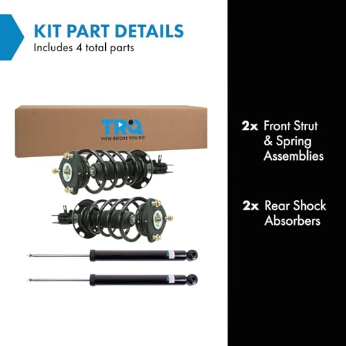 Image of TRQ Front and Rear Complete Strut Assembly & Shock Absorber Kit Complete Strut & Coil Spring Assembly Compatible with 2014-2016 Mazda CX-5