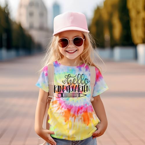 Image of MODNTOGA Kid Girl Boy First Day of School Shirt Back to School T-Shirt Hello Kindergarten 1st 2nd 3rd Grade Graphic Tee Tops