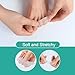 Welnove 8 Pack Pinky Toe Separator and Protectors, Triple Gel Toe Separators for Overlapping Toe, Curled Pinky Toes Separate and Protect(Clear)