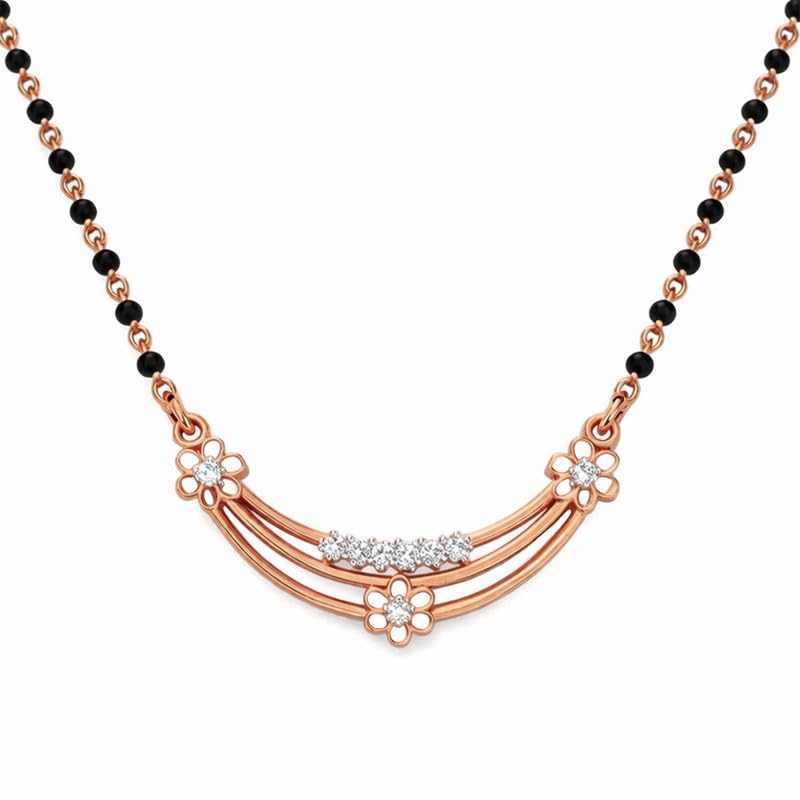 18K Rose Gold Diamond Tanmaniya Mangalsutra Pendant for Women | Natural Diamond | SI-HI Clarity & Color | BIS Hallmarked | IGLI Certificate | | Fine Gold Jewellery | Gift for Wife & Women-image-19