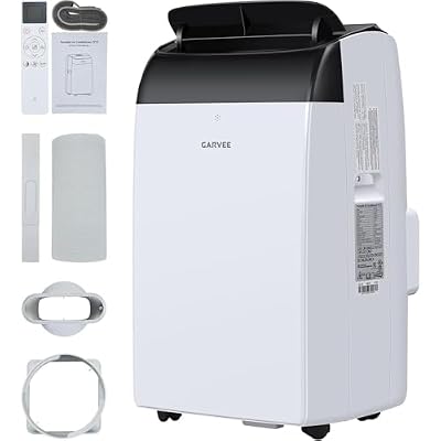 Garvee 14000 BTU Portable Air Conditioner, 3-in-1 Indoor AC Unit with Cooling, Dehumidifier, Fan, Follow Me, 24-Hour Timer, Remote Control & Window Kit for Bedroom, Home Office, Apartment, 750 Sq. Ft