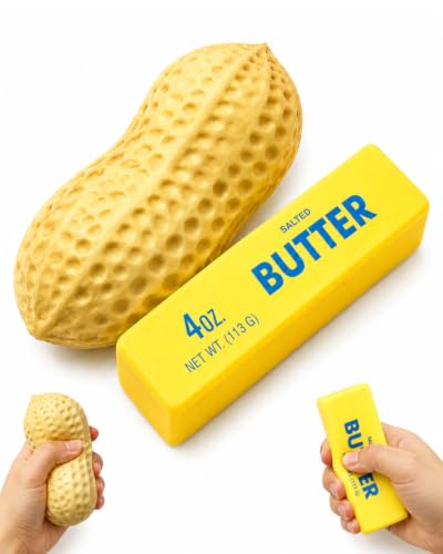 2Pcs Butter & Peanut Squishy Set for Adults