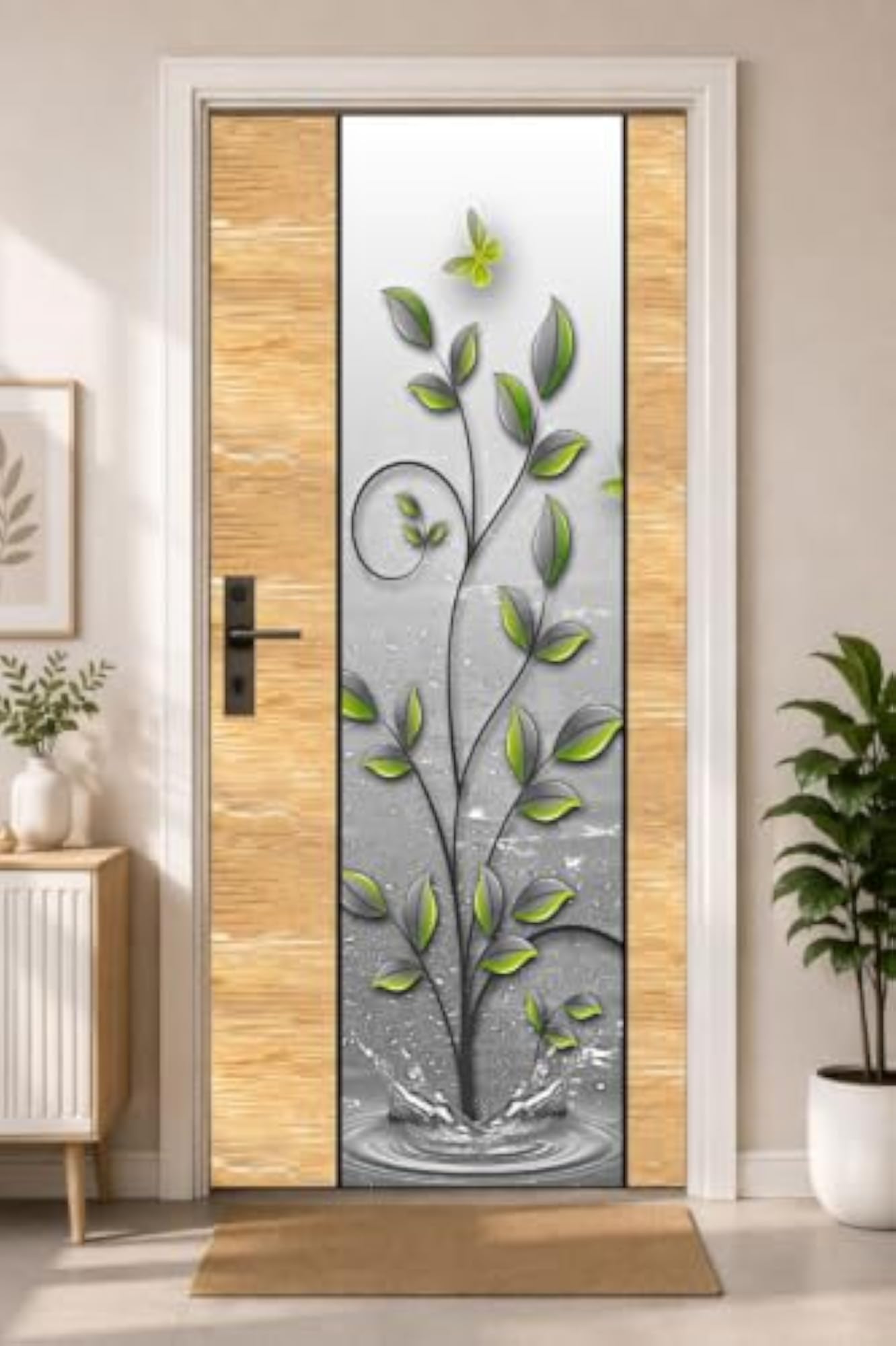Self Adhesive Waterproof & Dustproof PVC Door Wallpaper