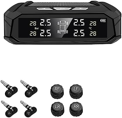 Car TMPS Safety Tire Pressure Alarm System Solar Power Digital Display Smart Tire Pressure Monitoring System (Color : External Sensor, Size : K10)