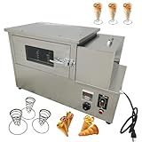 EQCOTWEA Commercial Countertop Pizza Cone Oven 110V 2000W Electric Rotational Oven with 12 Stainless Steel Bases, Adjustable Temperature & Speed for Handheld Cone Pizza Compatible with Forming Machine