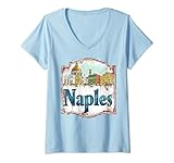 Photo Gallery donna napoli vintage segno italia città souvenir vacanza maglietta con collo a v Photo Gallery donna napoli vintage segno italia città souvenir vacanza maglietta con collo a v
