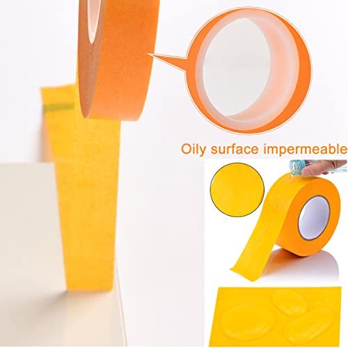 5 Rolls Masking Tape Fine Line Tape 1/16, 1/8, 1/4, 1/2 And 3/4 Inch X 52 Yard Fineline Masking Tape Automotive For Diy Car Auto Paint (Yellow) #TOP3