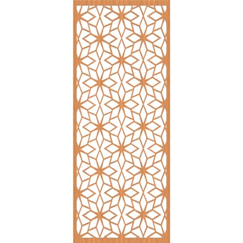 Image of 25 3 /8 inchW x 64 3 /8 inchH x 3 /8 inchT Lake Decorative Fretwork Wood Wall Panels, Cherry