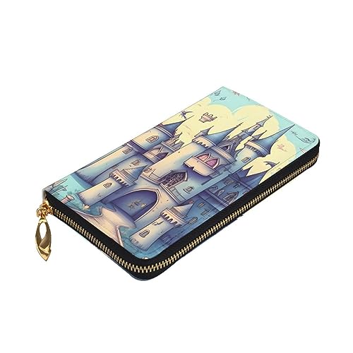 Leather Wallet - Stylish and Durable Wallet for Women with Multiple Compartments and Zipper Design Fairytale Castle Picture3