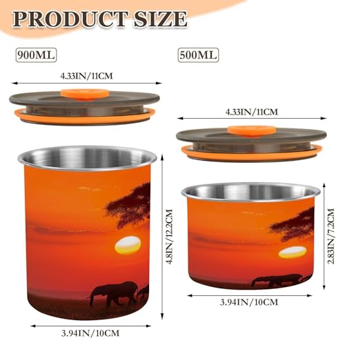 Contenedor hermético de acero para café 900ml miniatura 2