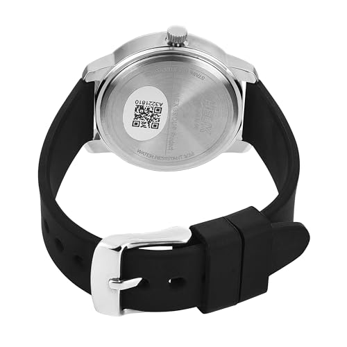 Image of Helix by Timex Analog Watch for Women with Black Round Dial & Black Silicone Strap Band Water Resistant Women's Wrist Watches - TW048HL16