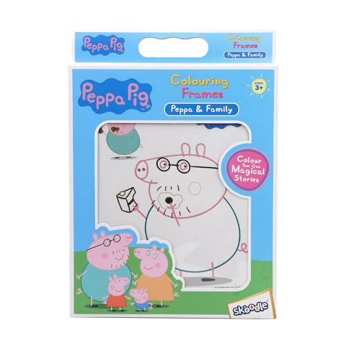Image of SKOODLE Colouring Frames | DIY Colouring & Painting Art Kit for Kids | 6 Colouring Sheets, 12 Colour Sticks & 6 Hanging Strings