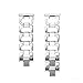 YOOSIDE Band for Fossil Q Venture, 18mm Metal Stainless Steel Bling Crystal Quick Release Replacement Watch Band Strap for Fossil Q Gen3 Venture/Gen4 Venture/Venture HR (Silver)