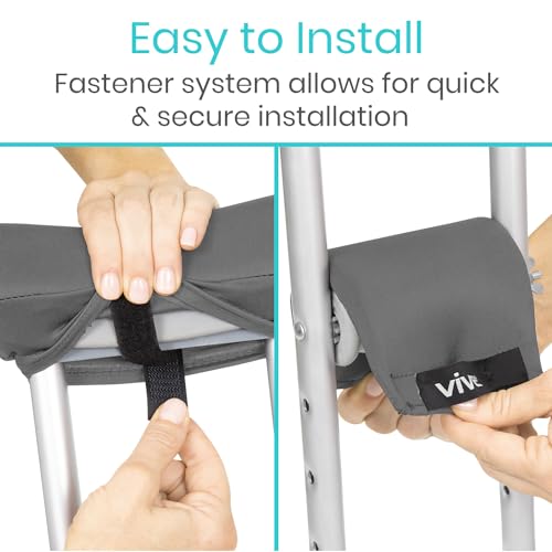 image for Vive Crutch Pads & Hand Grips - Padding for Walking Arm Crutches - Uni