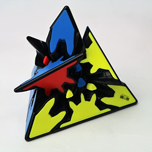 Image of D ETERNAL QiYi Gear Cube Pyraminx Pyramid Triangle Shaped Speed Magic Cube Puzzle (Tiled)