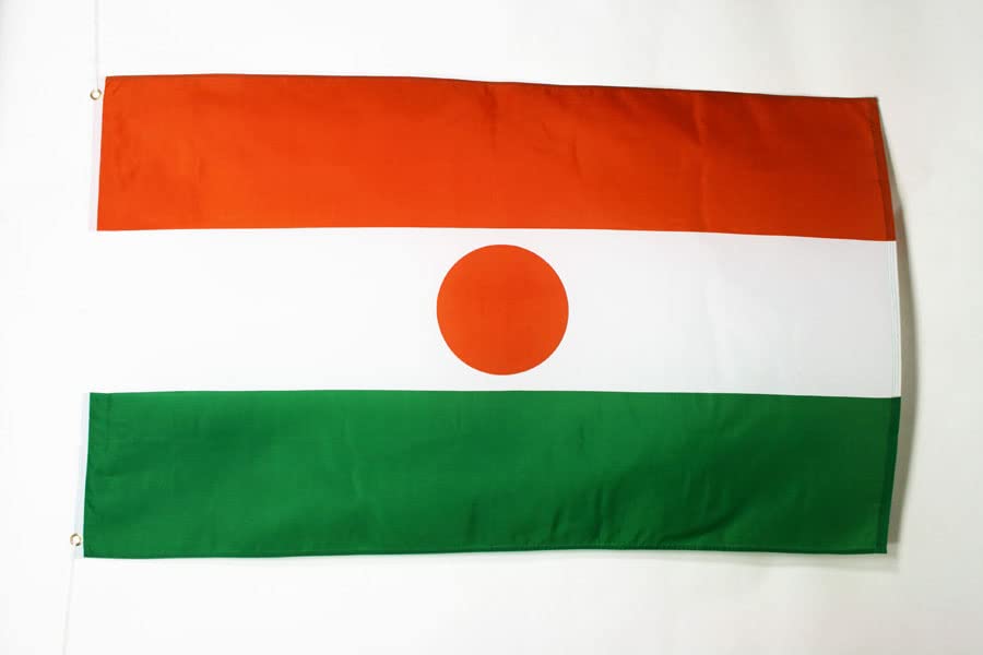 Image of AZ FLAG - Niger Flag - 3x5 Ft - Light Polyester Nigerian Banner with Two Brass Eyelets - Fade Resistant - Vivid Colors - 3' x 5' Feet - 150x90 Cm